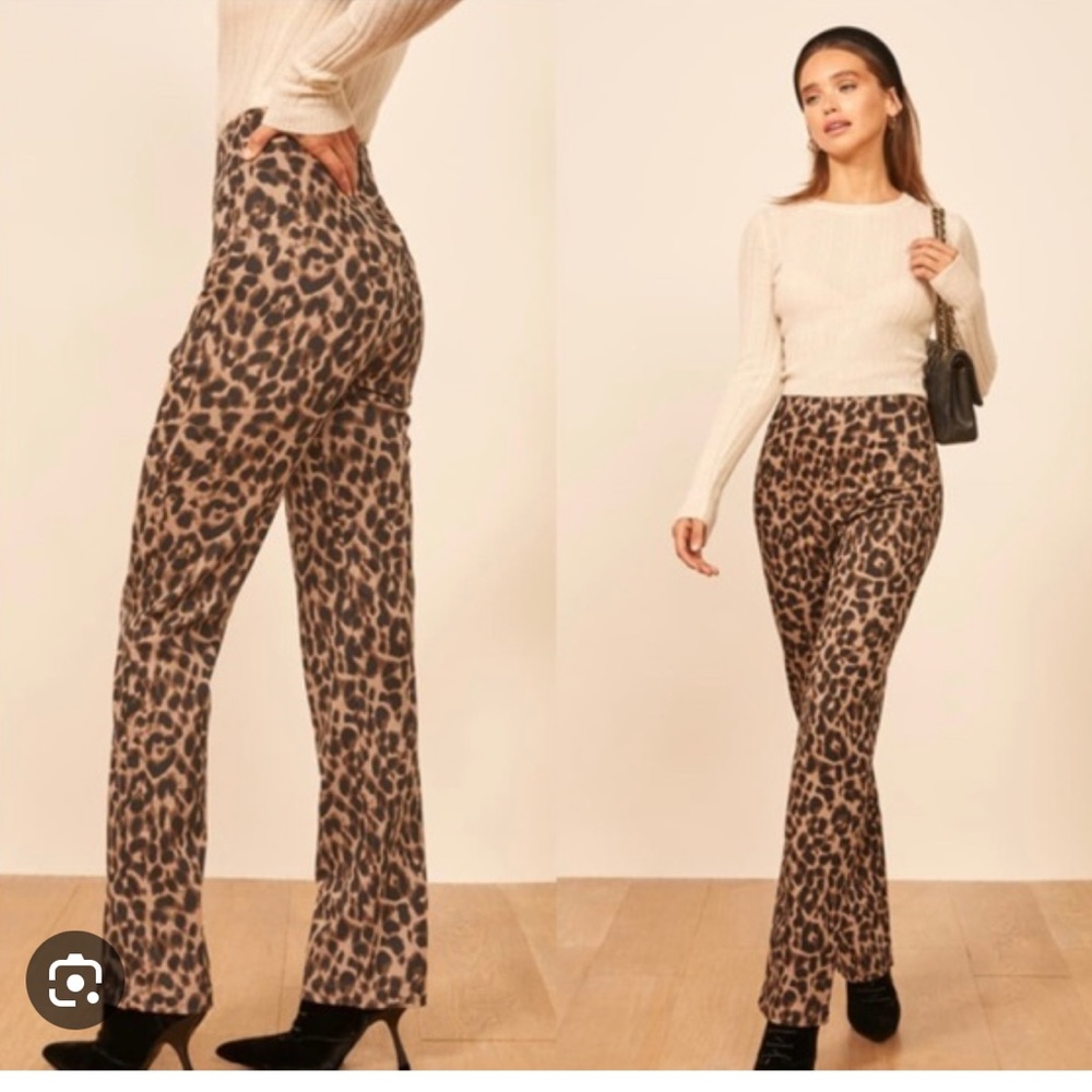 Reformation Marlon Cheetah Print Pant